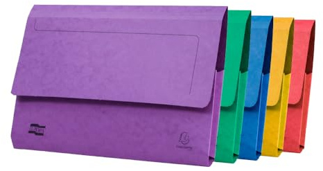 Europa Dokumentenmappe halbe Klappe 300 Mikron Kapazität 32 mm Folio-Format 25 Stück Farbauswahl A