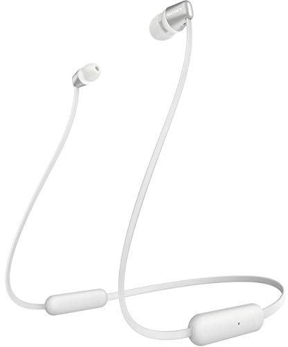 Sony WI-C310 kabellose In-Ear-Kopfhörer, 15 Stunden Akkulaufzeit, Sprachassistent, magnetische Ohrhörer, Design hinter dem Hals, integrierte Headset-Funktion, Headset mit Mikrofon, weiß