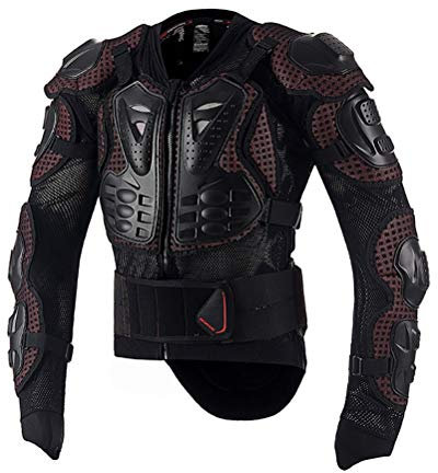 Motorrad Schutz Jacke Pro Motocross ATV Protektorenjacke mit Rückenprotektor Scooter MTB Enduro für Damen und Herren
