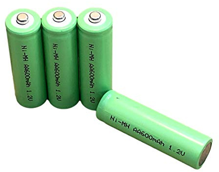 Dunamis Lot de 8 piles solaires rechargeables AA 1,2 V NiMH AA 600 mAh – Convient pour lampes solaires de jardin