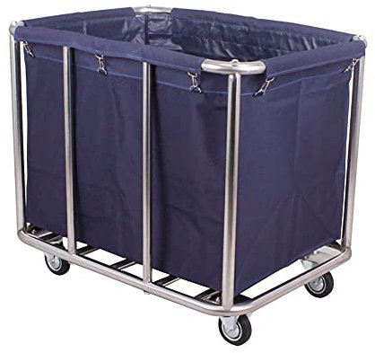 GHCXY Bewegliche Wagen, Küchenaufbewahrung Handwagen, Wäschereiwagen Für Krankenhäuser Schulen, Schwerlast-Sorterwagen Mit Abnehmbaren Stoffbeutel/Style3/90 * 65 * 85Cm