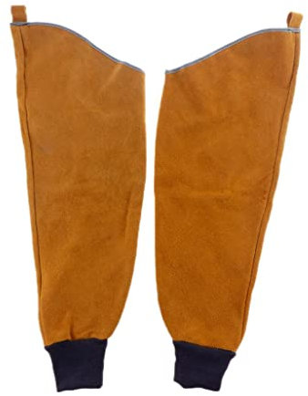 Par de Manguitos de Soldar Divididas Protectoras Zurriago Concepto Ergonómico profesion, Amarillo