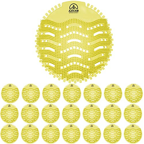 Urinalsieb 20 Stück mit Duft Urinaleinlage Einsatz 30 Tage Frischewirkung Pissoirsieb Spritzschutz Lufterfrischer Jedes Pissoir Urinal Einmalhandschuhe Urinal Einleger Matte(20 Stk-Gelb/Zitrone)