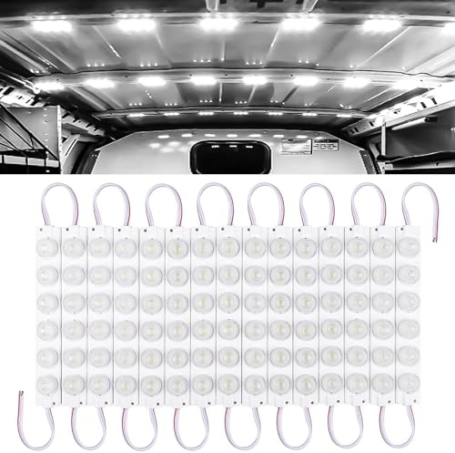Linkstyle 12V 90 LED Auto Innenbeleuchtung 15 Module LED Deckenleuchten Kit | Superhelle Deckenlampe für Van RV Traier Boot Bus LKW, Weiß