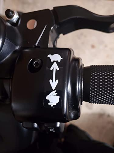 myrockshirt lustige Motorrad Aufkleber Gaspedal Hase Schildkröte Gas Aufkleber Autoaufkleber Sticker Decal