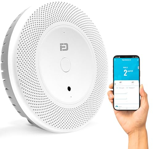 Vape Detector by Forensics | for Schools, Home, Hotels, Business | Cell Phone Alarms WiFi | Laser Scattering Super Sensitive Sensor |