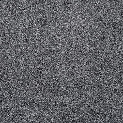 247Floors Stain Resistant Twist Carpet 8mm Thick Felt Backed Hard Wearing Pile Living Room Hall (Grey - 4m x 3m)