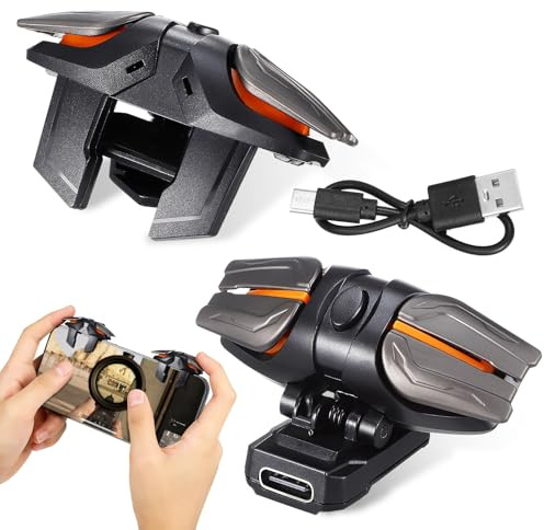 Veemoon Mobiler Gaming Controller mit Kabel, 1 Satz, Schwarz, ABS | Gamer Handschuhe, Shooter Trigger, Hohe Kompatibilität, Hohe Sensibilität, Ergonomisch
