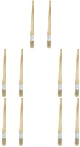 STOBOK 10stücke Runde Köpfe Malpinsel Mit Holzgriff Für Erwachsene Vielseitige Pinsel Öl Und Wasserfarben Langlebige Borsten Einfach Zu Reinigen