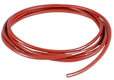 Durchmesser 1 mm ~ 20 mm, rote feste Silikonschnur, Silikonkautschuk, Dichtungsstreifen, Dichtungsstreifen, O-Ring, hohe Temperatur, wasserdicht(Color:Dia 7mm,Size:1M)