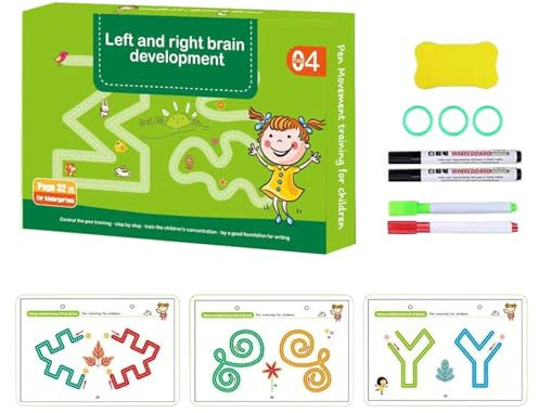 Qutalmi Wiederverwendbares magisches Übungskopierbuch Set, Handschrift Kalligraphie übungsheft für Kinder, Vorschulhefte für Kleinkinder, Kinder im Vorschulalter und Kindergarten
