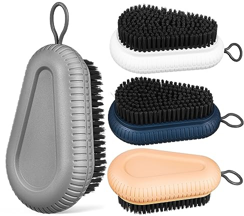 Weiche Reinigungsbürste aus Kunststoff für Haushaltsreinigung | Rutschfestes Design, Weiche Borsten, zum Reinigen von Boden und Möbeln, 4 Stück