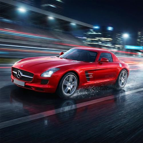 RC ferngesteuertes Auto im Offiziellen Design, Kompatibel mit Mercedes-Benz SLS AMG, Modell-Maßstab 1:16 mit LED-Beleuchtung, Lizenz-Fahrzeug, Spielzeug für Kinder in Jungen Jahren und Erwachsene