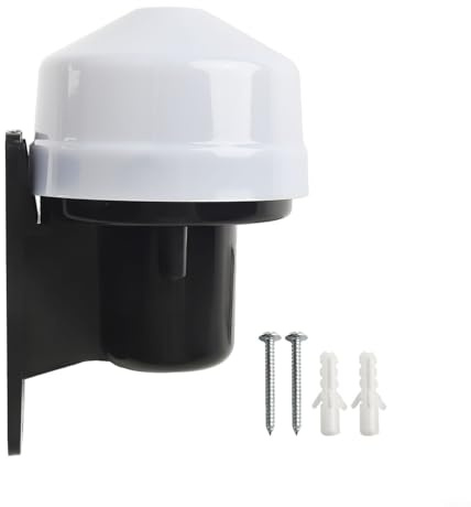Entgoinggo Photocell Light Switch or Daylight Dusk Till Dawn Sensor Lightswitch, Photocell Sensor, Photocell Light Switch IP44 Rated