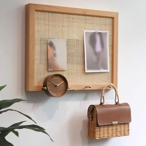 Stromkasten Verkleidung Holzdeckel für Sicherungskasten mit Messinghaken, Kunst für Abdeckungen von Elektrischen Sicherungskästen, DIY-Stromzählerkasten Vertikal, Dekoration für Zuhause/ Büro/ Hotel(W