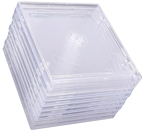 GALPADA Doppel Cd Hüllen Aus Bruchfestem Acryl Transparente DVD Aufbewahrungshüllen Für 9 Stück Platzsparend Und Stoßfest Für Reisen Und Sichere Cd Lagerung