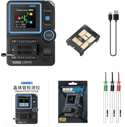 Dispositivo di Test Transistor | Misuratore di Capacità Con Display Grafico - Tester Multifunzione Test Automatico Dei Condensatori Diodi Resistori Per Batteria E Test Di Diodi Zeneri