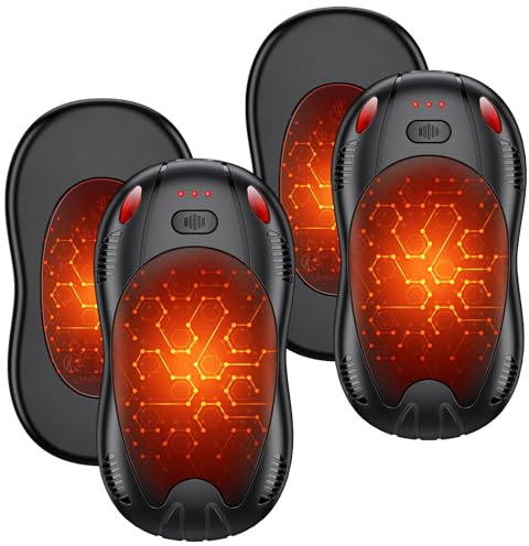 FANDLISS Handwärmer Elektrisch 2PCS,Taschenwärme mit 10000mAh, Zweiseitige Heizung,Magnetische 2er-Pack,USB Taschenwärmer Wiederverwendbar mit 3 Wärmestufen,Winter Geschenke für Outdoor Camping