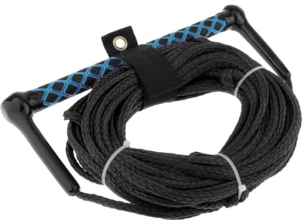 Oshhni Wasserskiseil 23M mit Griffgriff Kniebrett Surfleine Wakeboard Surfschleppseil für Wakeboarden, Schwarzes Seil