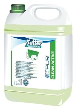 Sutter-Professional OXIPUR Clean Active Detergent 5 L – Heavy‑Duty Scented Laundry Cleaner – Phosphate‑Free, Low‑Temp Colour Safe Formula – Ideal for Hospitality, Healthcare & Industrial Laundry