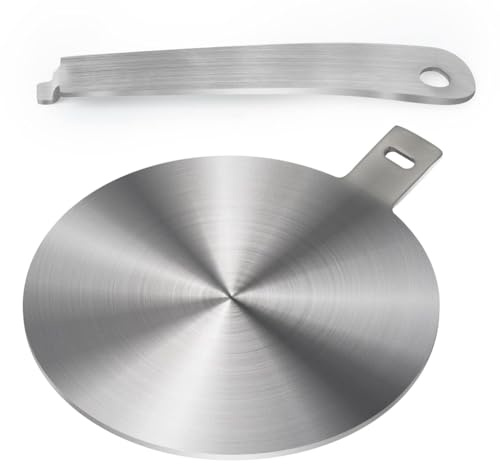 Muuookka Adaptateur de Plaque D'Induction Diffuseur de Chaleur pour Cuisson de Cuisson en Verre pour Poêle Électrique/Gaz avec Poignée Détachable