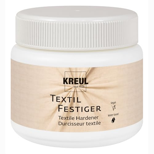 KREUL 70150 - Textil Festiger, 150 ml Textilhärter, formgebender, lufttrocknender Textilverstärker auf Wasserbasis, zum Härten von Textilien