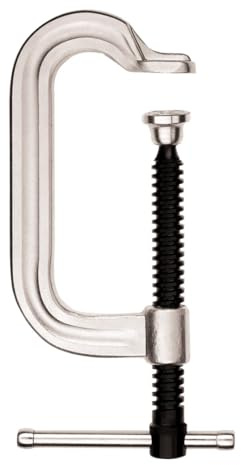 BESSEY C-Schraubzwinge VC4 | 100 mm Spannweite | 1300 kg Spannkraft | Kraftvolle Ganzstahlzwinge für präzise Spannarbeiten im Metallbau und bei Schlosserarbeiten mit hoher Stabilität