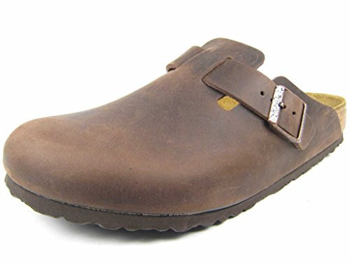 Birkenstock Boston 860133, Zoccoli unisex adulto, Marrone (Habana), EU 48 (stretta)