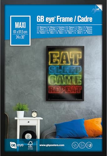 GB Eye Contemporary Wooden Black Picture Frame - Maxi - 61 x 91.5cm