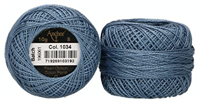 Anchor Perlgarn 8, 4591008-01034, Farbe:stahl, Stickgarne