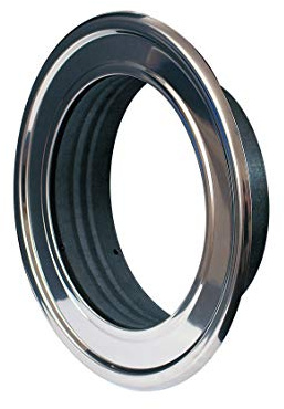 Wandrosette Wandflansch Rosette Ø 125 mm 12,5 cm RMN chrom rostfrei Flansch Alu-Flex-Rohr Thermoflex Flexrohr Aluflex Metallflansch Edelstahl Hitzebeständig