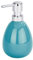 WENKO Distributeur Savon, Liquide, Porte Savon Liquide Polaris, Bleu Turquoise, céramique, 10x16,5x9,4 cm