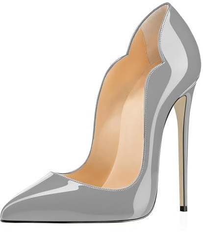 elashe- Scarpe Decolte Donna - 12CM Scarpe col Tacco Pointed Toe - Classiche Scarpe col Tacco