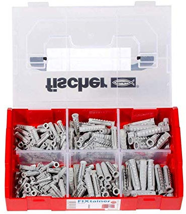 Fischer 534090 FIXtainer - Die Spreizdübel SX-Dübel-Box, Dübelset, 210 Teile