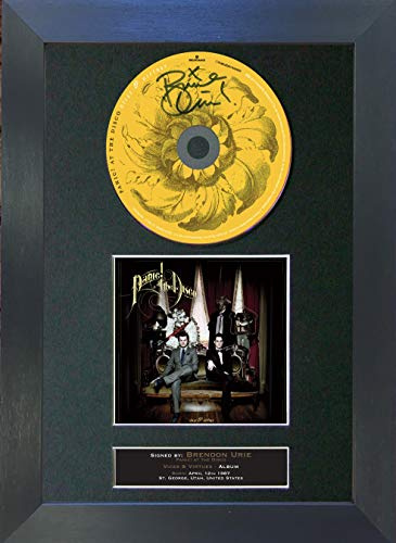PANIC AT THE DISCO Vices & Virtues Signed Autograph Mounted Cd Album Cover Record Reproduction PRINT A4 Rare Perfect Birthday (297 x 210mm) #71 (Black Frame)