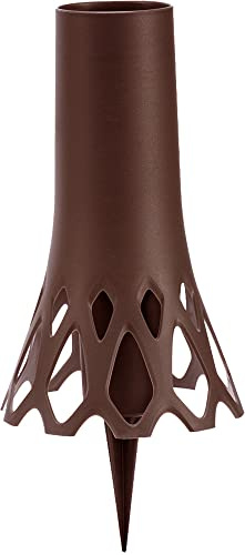 Plasti Grabvase Roseta mit Erdspieß, Farbe:Bronze