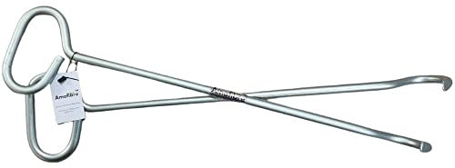 CROCHET LÈVE PLAQUE X2 Longueur 570mm Ø 12 mm Argent