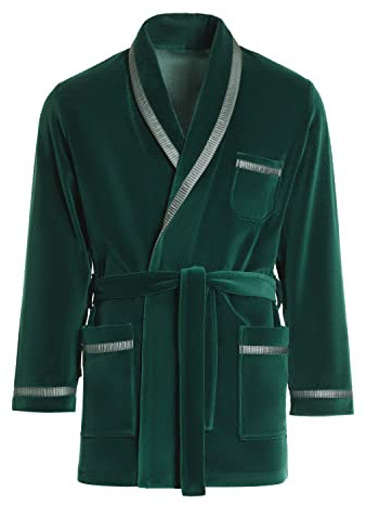 Revise RE-117 Herren kurzer Hausmantel - Morgenmantel - Velours/Samt