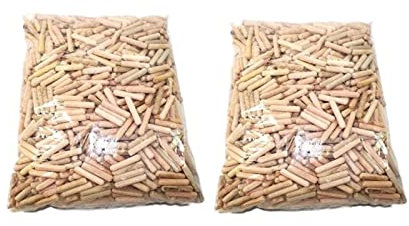 BELLAY M6/M8/M10*L mm Holzdübel for Schubladen, runde geriffelte Stifte, Stangen-Set, Möbelbeschlag, Holzdübel (Size : M6 x 20mm, Color : 500PCS)