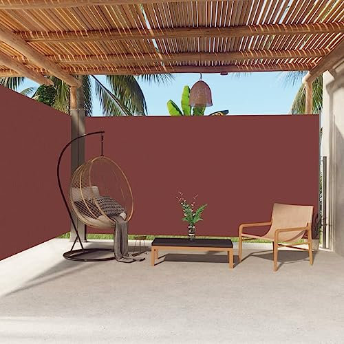 vidaXL Seitenmarkise Ausziehbar Braun 200x600 cm
