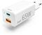 Hama Schnellladegerät, GaN, 1x USB-C PD, 1x USB-A QC, Mini-Ladegerät, 65 W, Weiß