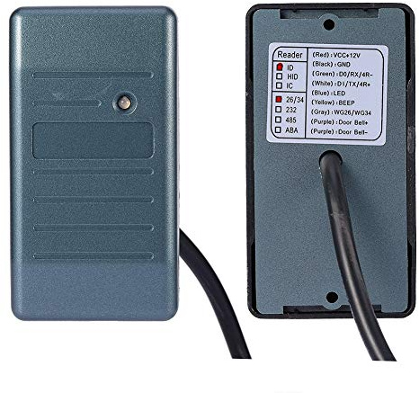 Lector impermeable de Control de acceso de la tarjeta de identificación RFID EM 125KHz Wiegand 26