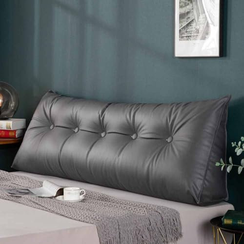 Racib Rückenkissen Bett Keilkissen Sofa Sofakissen Groß Ückenlehne Bett Wandpolster Keilkissen Stuhl Bettsitzkissen Lesekissen Für Bett Und Sofa(A2,200 * 50 * 20cm)