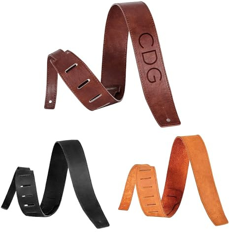 UIDMEN Personalisierter Gitarrengurt aus Leder, handgefertigter und individueller Bassgurt, gravierte echte handgefertigte Geschenke für Gitarrenliebhaber, Freunde | Männer | Frauen | Kinder