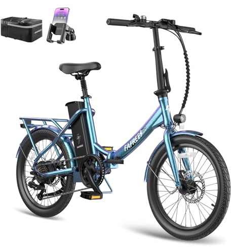 Fafrees E Bike Klapprad, 20 Zoll Elektrofahrrad 250W, Pedelec 36V 18.2Ah Akku, 25km/h E Fahrrad für Herren/Damen, Faltrad City Ebike Reichweite bis zu 125-160km, F20 Lasting (buntes Blau)
