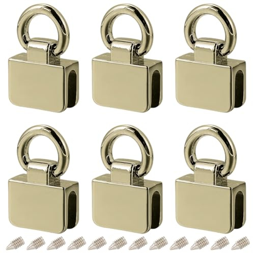 GORGECRAFT 1 Box Mit 6 D Ring Taschen Seitenclip Schnalle Antike Bronze Legierung Brückenaufhänger Kettenglied Gurtband Haken Verschluss Verbindungsschnalle Mit Schraube Für DIY Lederhandwerk