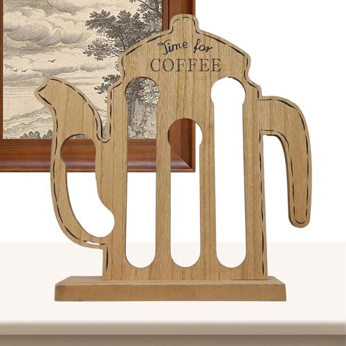 Portacapsule da caffè, in legno, a forma di vaso, elegante e salvaspazio, per banconi e uffici