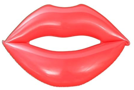 Fabeas Inflatable Glitters Lips Pool Float Raft Swimming Floating Lounger