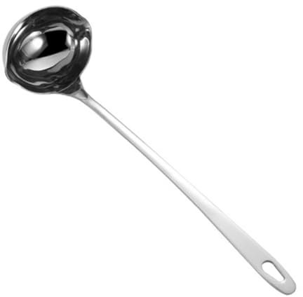 Ciieeo Louche Acier Inoxydable à Double Bec Verseur Pour Service De Soupe Adaptée Aux Droitiers Et Gauchers Ustensile Solide Cuisine Et Restaurant