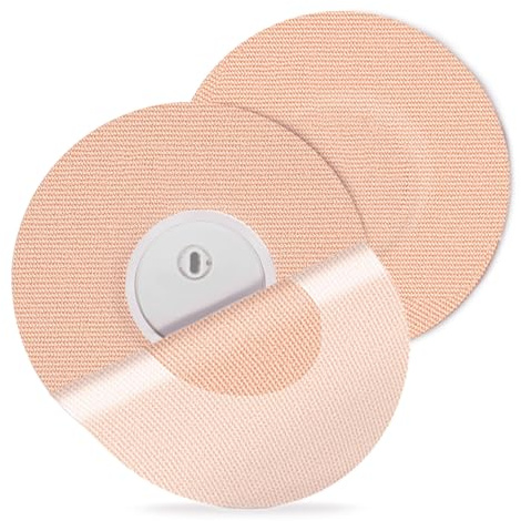 Kuruyo 30 Stück Freestyle Libre 3 Pflaster Wasserfest,15 Tage Klebekraft,Atmungsaktiv Ohne Loch & Hautfreundlich Fixierung,Beige